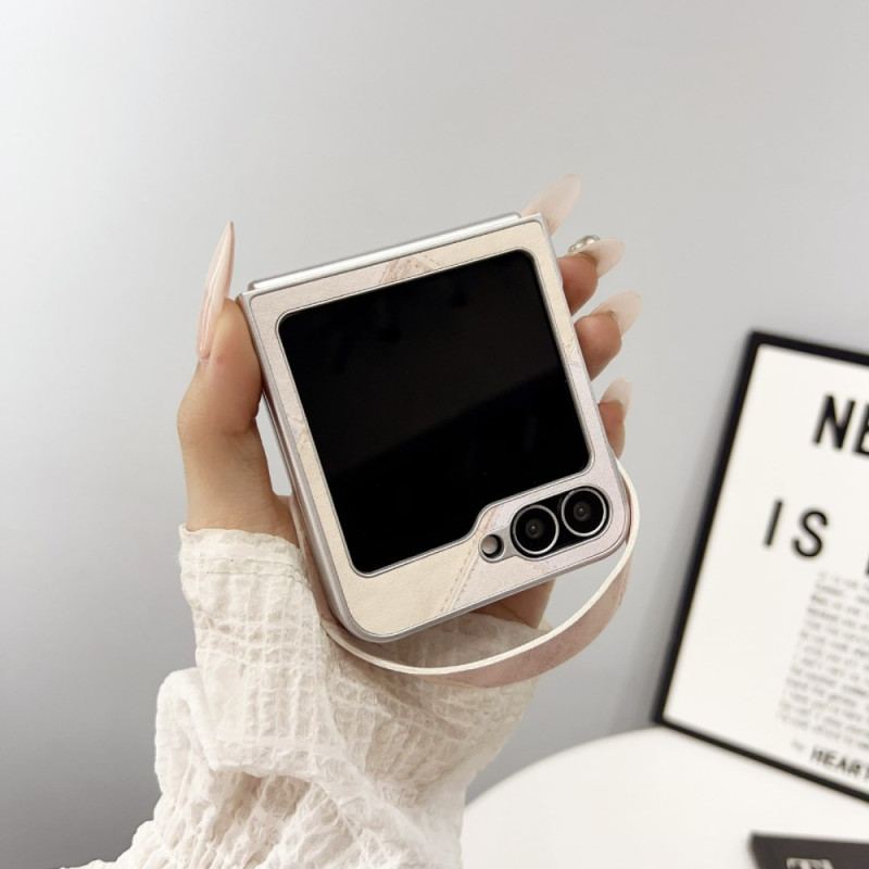 Coque Samsung Galaxy Z Flip 7 FE / Z Flip 6 Losanges avec Sangle