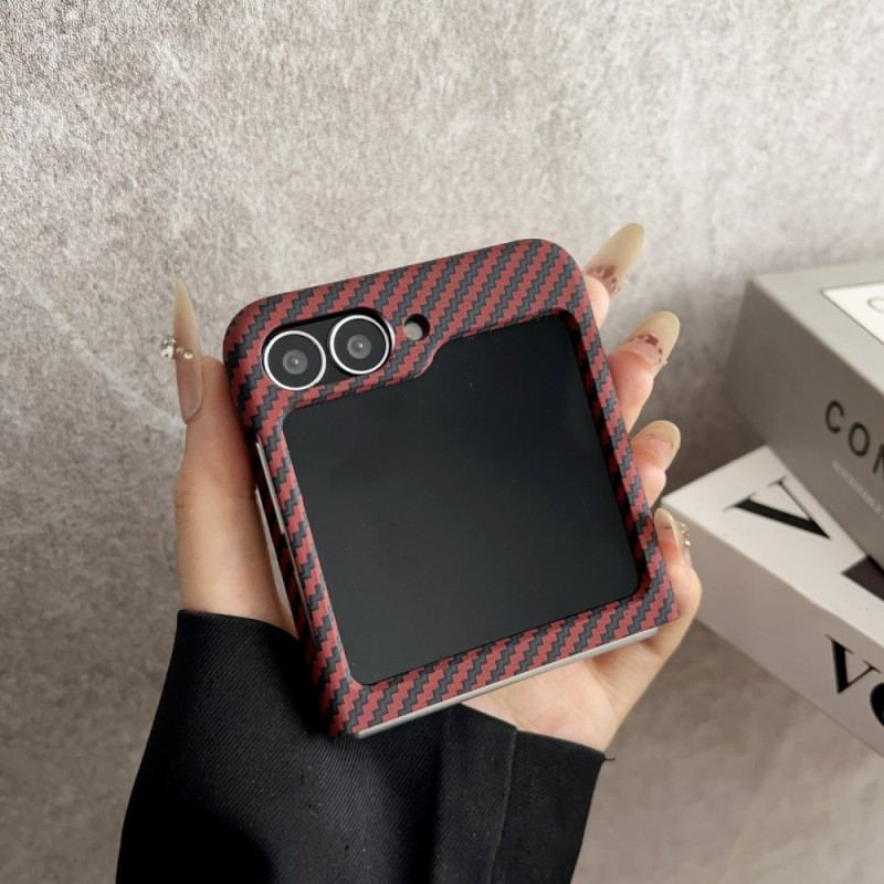 Coque Samsung Galaxy Z Flip 7 FE / Z Flip 6 Magnétique Texture Fibre Carbone