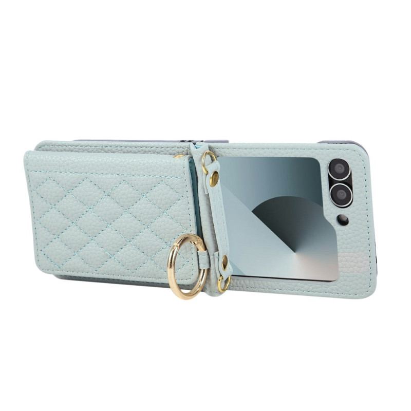 Coque Samsung Galaxy Z Flip 7 FE / Z Flip 6 Matelassée avec Bandoulière