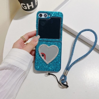 Coque Samsung Galaxy Z Flip 7 FE / Z Flip 6 Miroir et Lanière