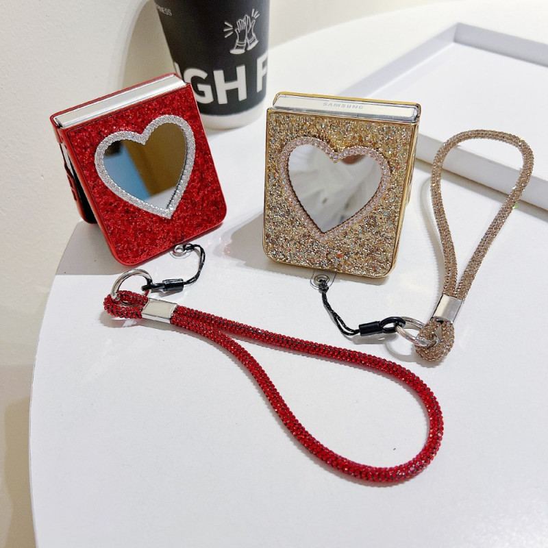 Coque Samsung Galaxy Z Flip 7 FE / Z Flip 6 Miroir et Lanière