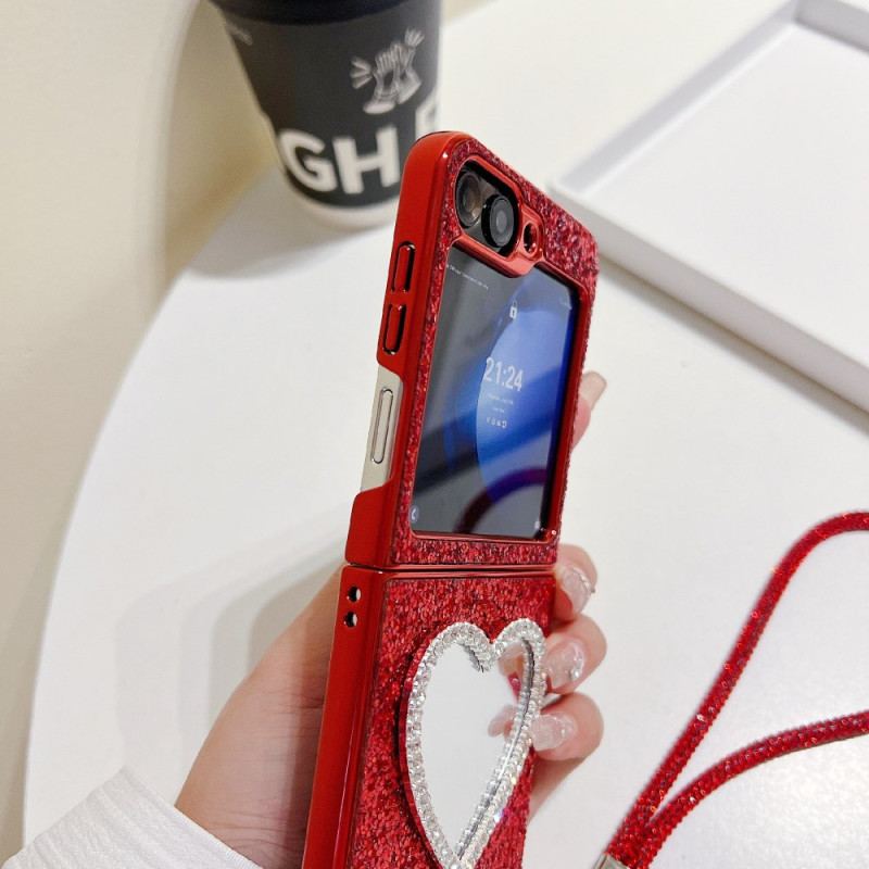 Coque Samsung Galaxy Z Flip 7 FE / Z Flip 6 Miroir et Lanière