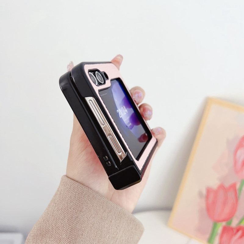 Coque Samsung Galaxy Z Flip 7 FE / Z Flip 6 Motif Litchi