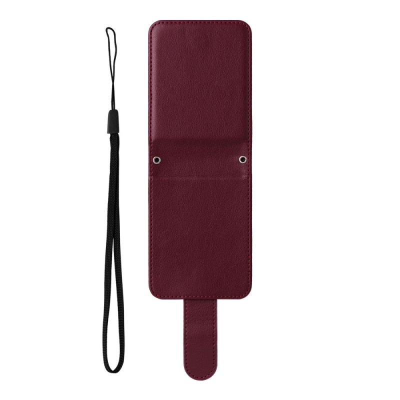 Coque Samsung Galaxy Z Flip 7 FE / Z Flip 6 Porte-Cartes Effet Cuir