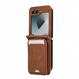 Coque Samsung Galaxy Z Flip 7 FE / Z Flip 6 Porte-Cartes et Bandoulière