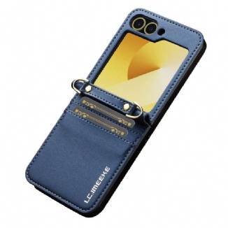 Coque Samsung Galaxy Z Flip 7 FE / Z Flip 6 Porte-Cartes et Sangle Longue