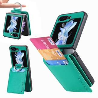 Coque Samsung Galaxy Z Flip 7 FE / Z Flip 6 Porte-Cartes Support et Anneau