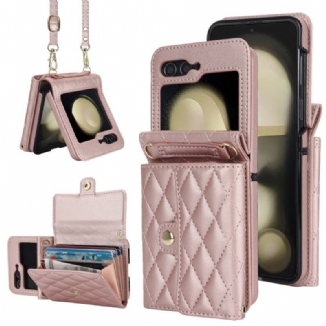 Coque Samsung Galaxy Z Flip 7 FE / Z Flip 6 Portefeuille à Bandoulière
