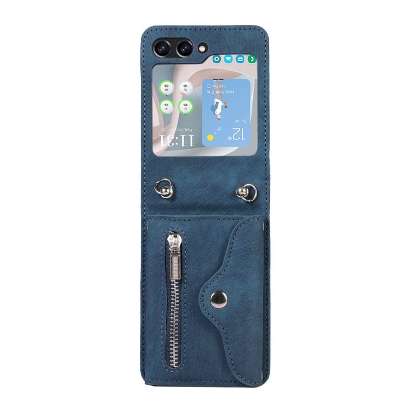 Coque Samsung Galaxy Z Flip 7 FE / Z Flip 6 Portefeuille et Bandoulière
