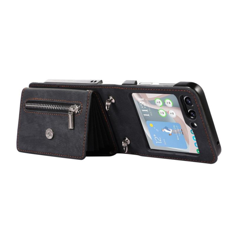 Coque Samsung Galaxy Z Flip 7 FE / Z Flip 6 Portefeuille et Bandoulière
