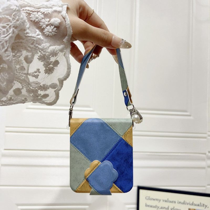 Coque Samsung Galaxy Z Flip 7 FE / Z Flip 6 Rétro avec Fermoir Patte de Chat