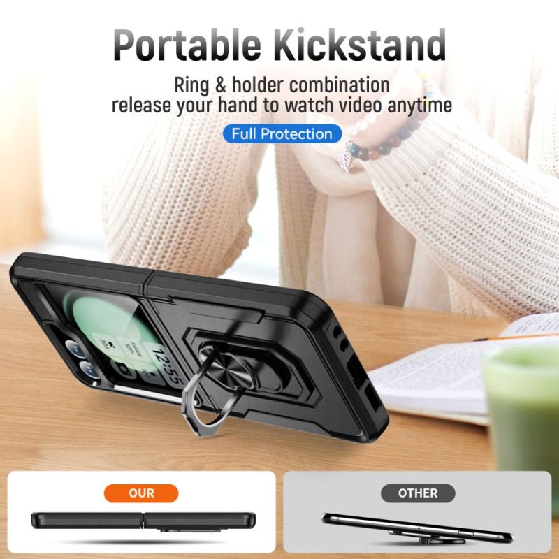 Coque Samsung Galaxy Z Flip 7 FE / Z Flip 6 Robuste avec Anneau-Support