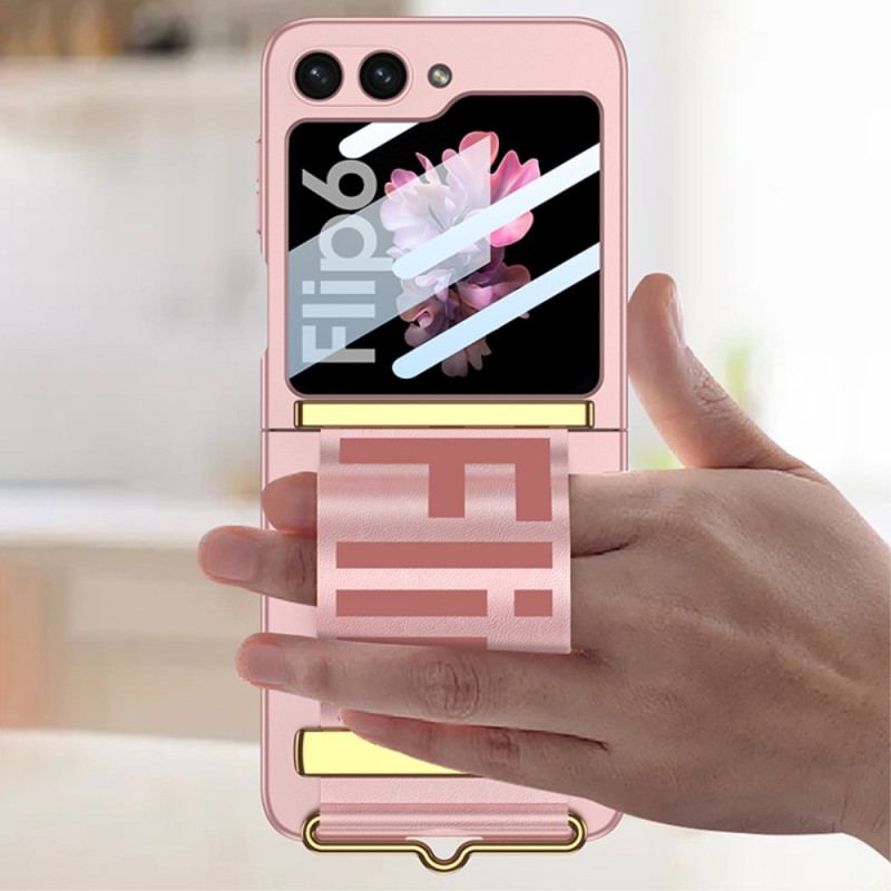 Coque Samsung Galaxy Z Flip 7 FE / Z Flip 6 Sangle et Film de Protection Écran Arrière GKK