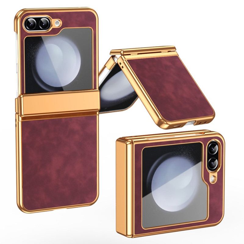 Coque Samsung Galaxy Z Flip 7 FE / Z Flip 6 Simili Cuir