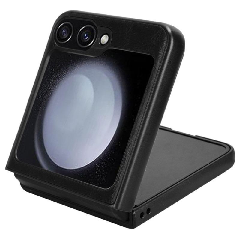 Coque Samsung Galaxy Z Flip 7 FE / Z Flip 6 Simili Cuir Couture