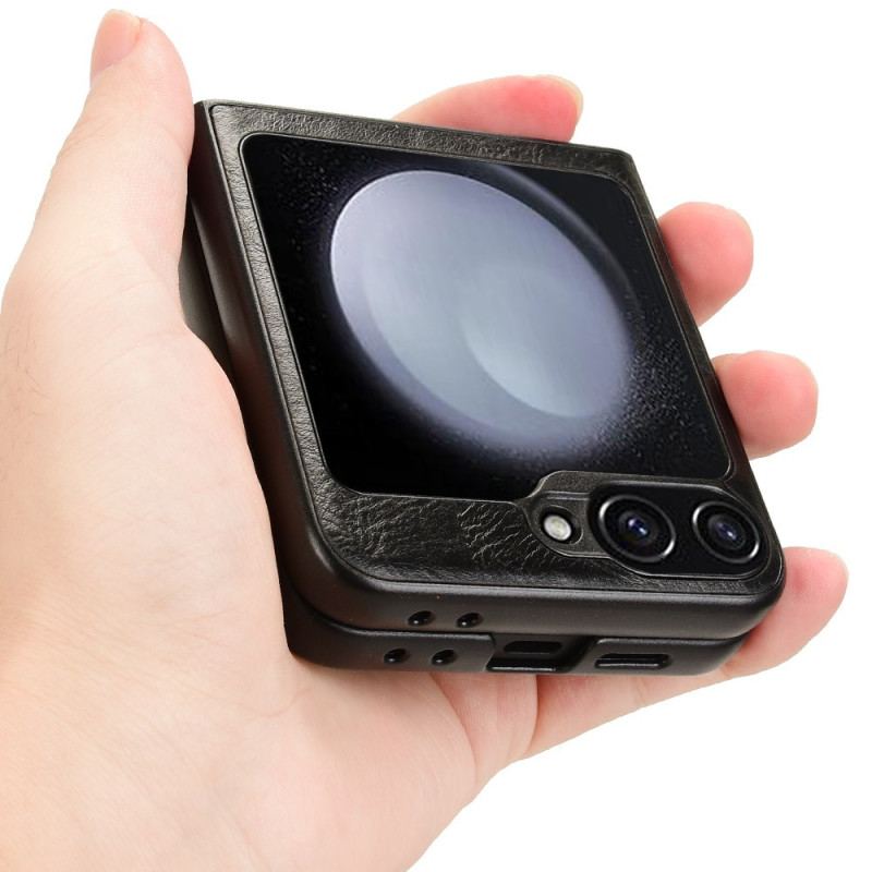 Coque Samsung Galaxy Z Flip 7 FE / Z Flip 6 Simili Cuir Couture