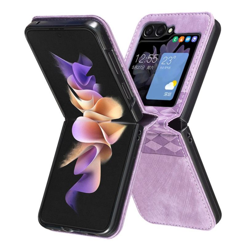 Coque Samsung Galaxy Z Flip 7 FE / Z Flip 6 Simili Cuir Frise