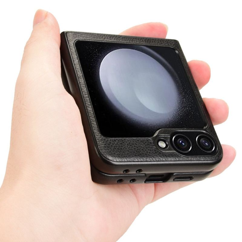 Coque Samsung Galaxy Z Flip 7 FE / Z Flip 6 Simili Cuir Vintage