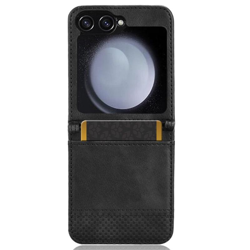 Coque Samsung Galaxy Z Flip 7 FE / Z Flip 6 Style Cuir Rétro Porte-Carte