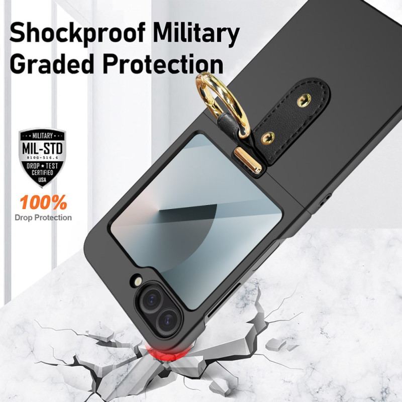 Coque Samsung Galaxy Z Flip 7 FE / Z Flip 6 Support Anneau et Film Protecteur