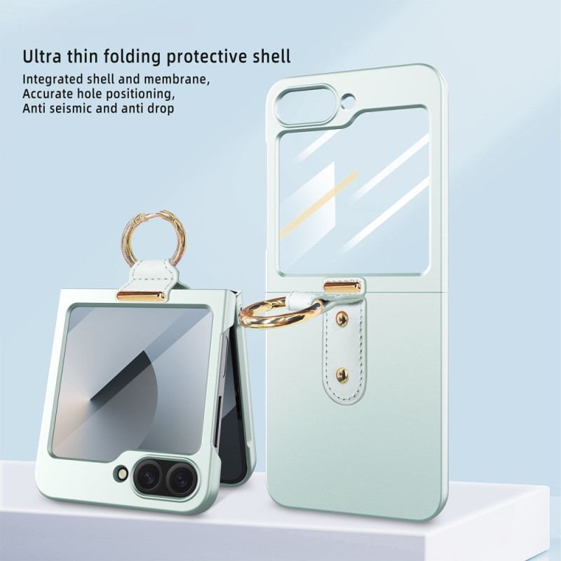 Coque Samsung Galaxy Z Flip 7 FE / Z Flip 6 Support Anneau et Film Protecteur