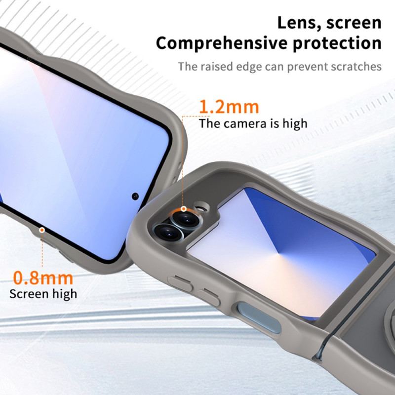 Coque Samsung Galaxy Z Flip 7 FE / Z Flip 6 Support Rotatif et Miroir Intégré