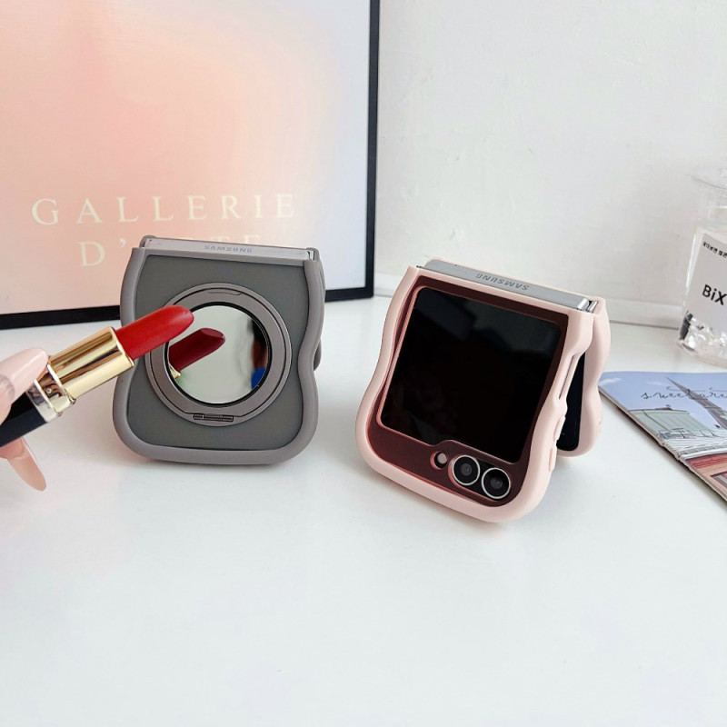 Coque Samsung Galaxy Z Flip 7 FE / Z Flip 6 Support Rotatif et Miroir Intégré