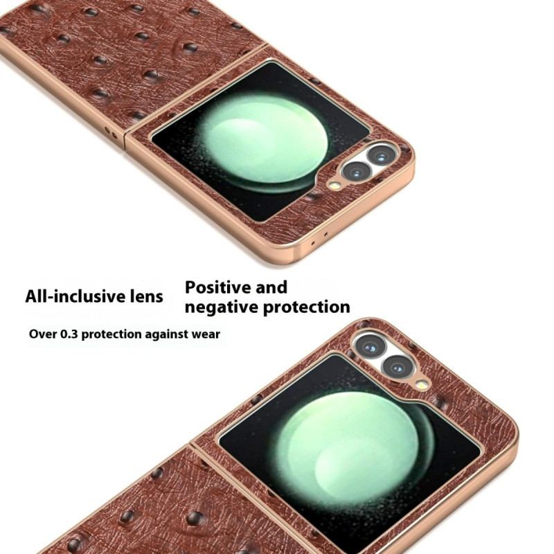 Coque Samsung Galaxy Z Flip 7 FE / Z Flip 6 Texture Autruche