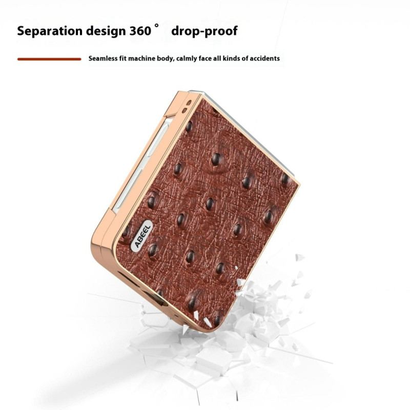 Coque Samsung Galaxy Z Flip 7 FE / Z Flip 6 Texture Autruche