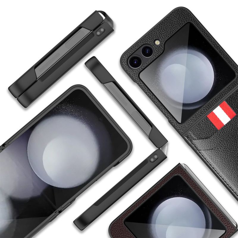 Coque Samsung Galaxy Z Flip 7 FE / Z Flip 6 Texture Litchi Porte-Carte