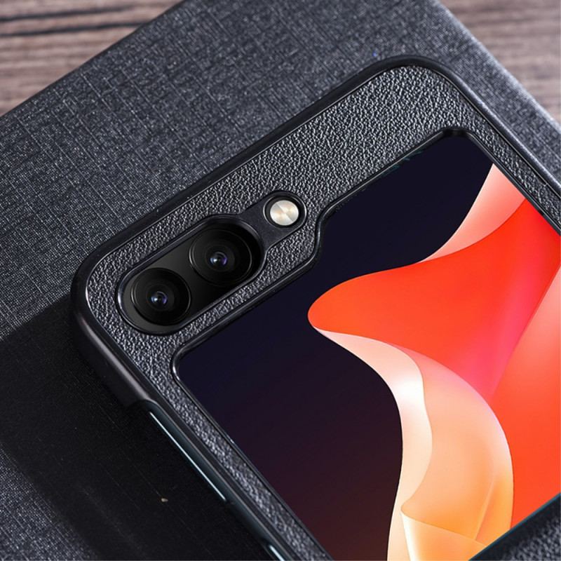 Coque Samsung Galaxy Z Flip 7 FE / Z Flip 6 Ultra Mince Simili Cuir