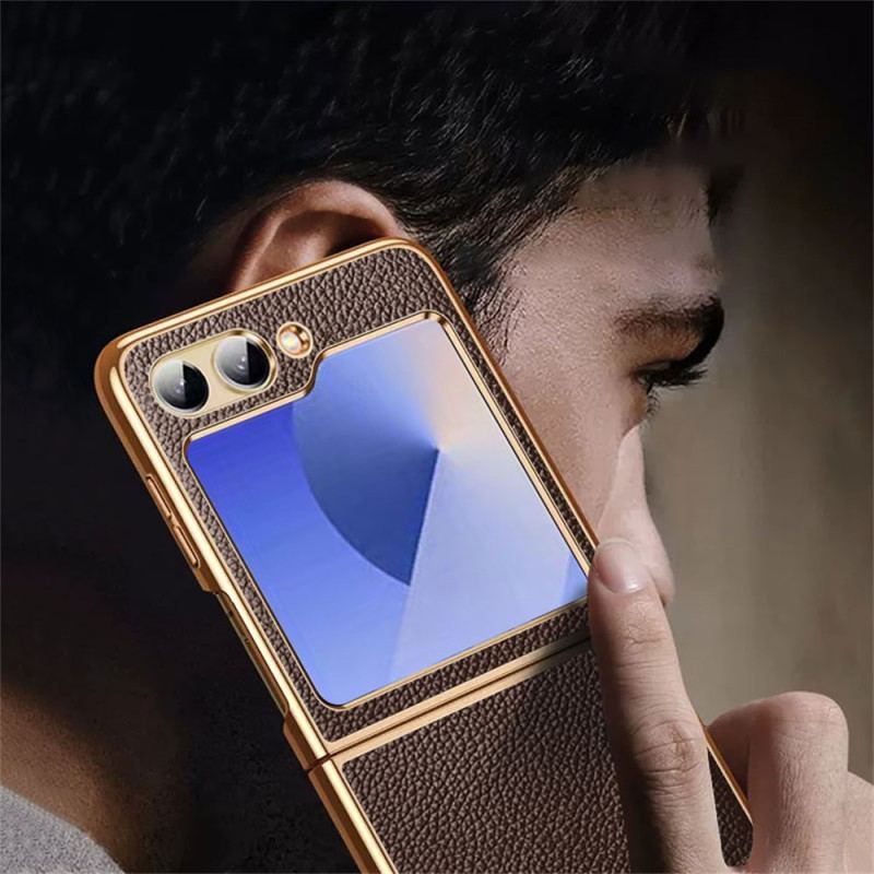 Coque Samsung Galaxy Z Flip 7 FE / Z Flip 6 Véritable Cuir