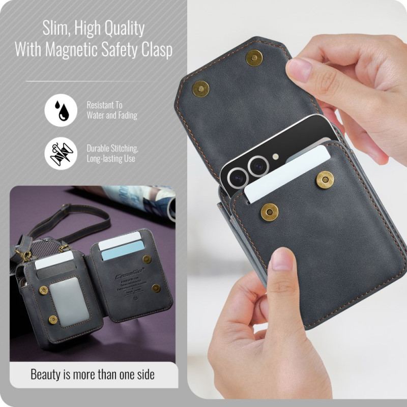 Étui Samsung Galaxy Z Flip Style Sacoche Protection RFID et Bandoulière