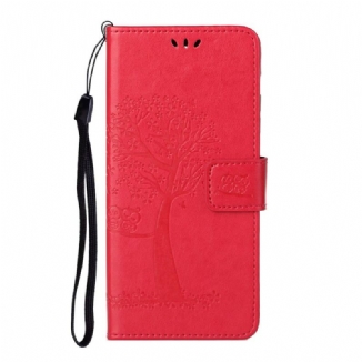 Housse Xiaomi Mi 10T Lite 5G / Redmi Note 9 Pro 5G Arbre et Hiboux à Lanière