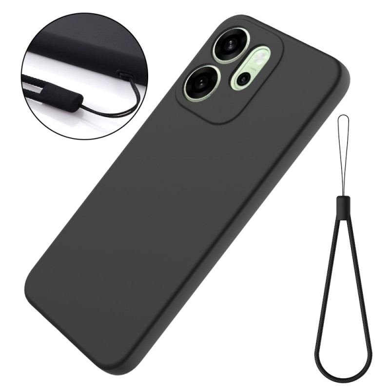 Coque Oppo Reno 14 F 5G Silicone Liquide à Lanière