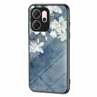 Coque Oppo Reno 14 F 5G Verre Trempé Motif Floral