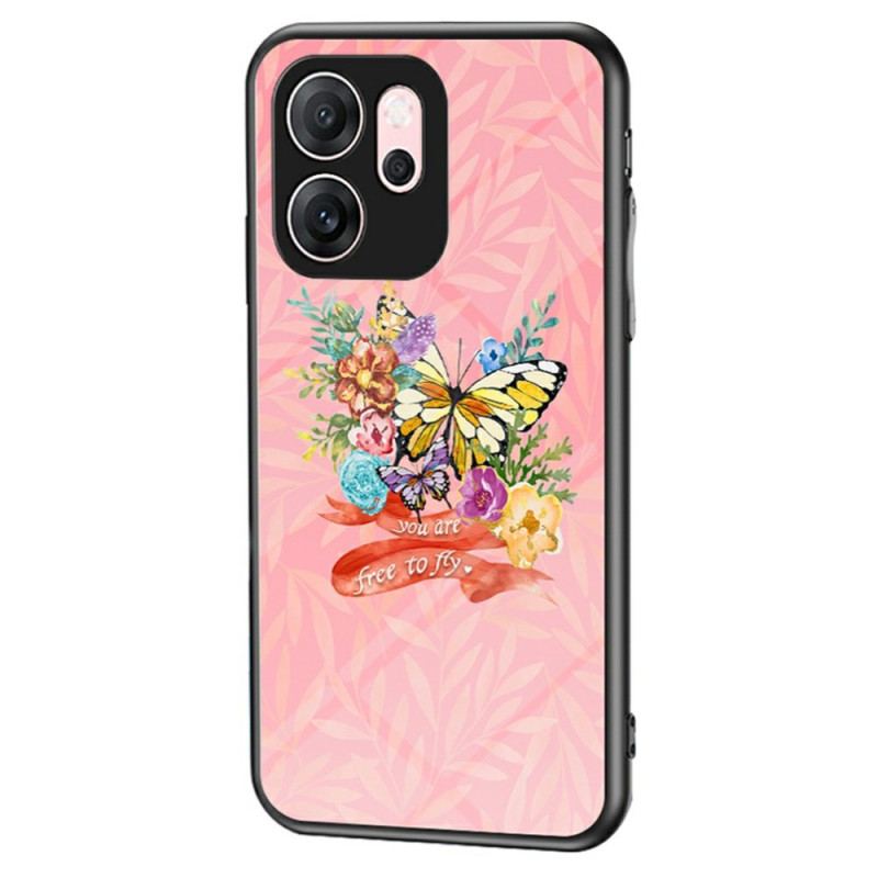 Coque Oppo Reno 14 F 5G Verre Trempé Papillons