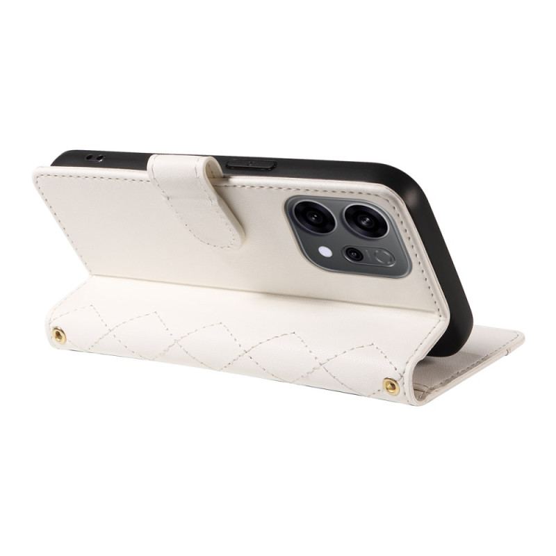 Housse Oppo Reno 14 5G / 14F 5G Matelassée avec Lanière et Bandoulière