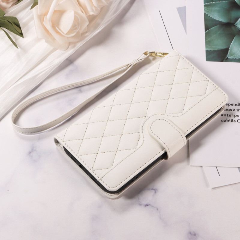 Housse Oppo Reno 14 5G / 14F 5G Matelassée avec Lanière et Bandoulière