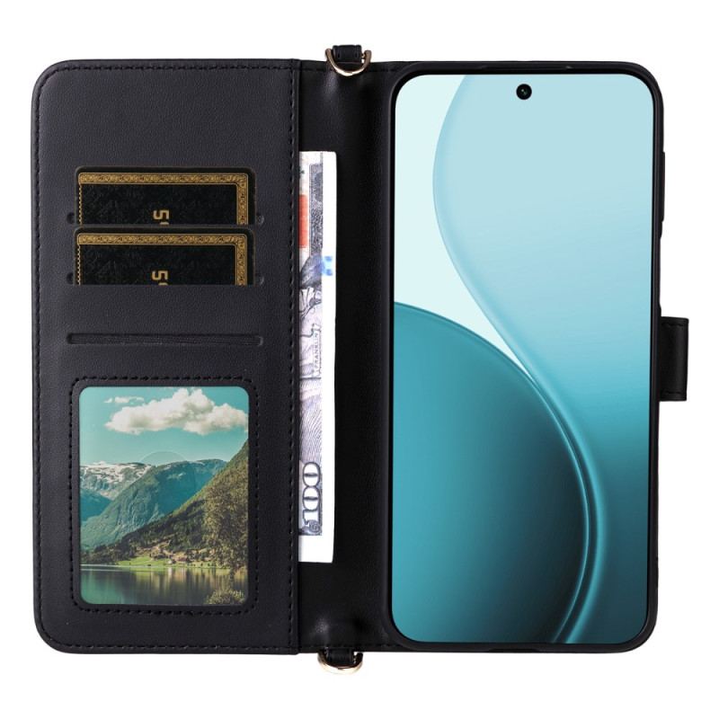 Housse Oppo Reno 14 F 5G Premium Design avec Bandoulière et Lanière