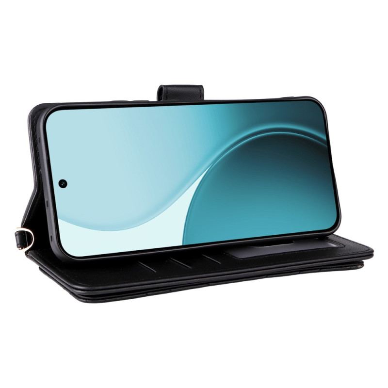 Housse Oppo Reno 14 F 5G Premium Design avec Bandoulière et Lanière