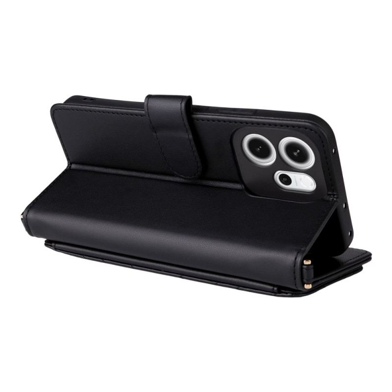 Housse Oppo Reno 14 F 5G Premium Design avec Bandoulière et Lanière