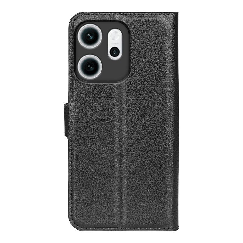 Housse Oppo Reno 14 F 5G Simili Cuir Litchi