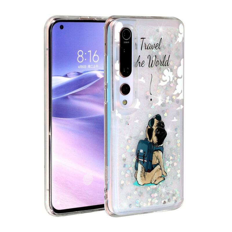 Coque Xiaomi Mi 10 / 10 Pro Chien Paillettes