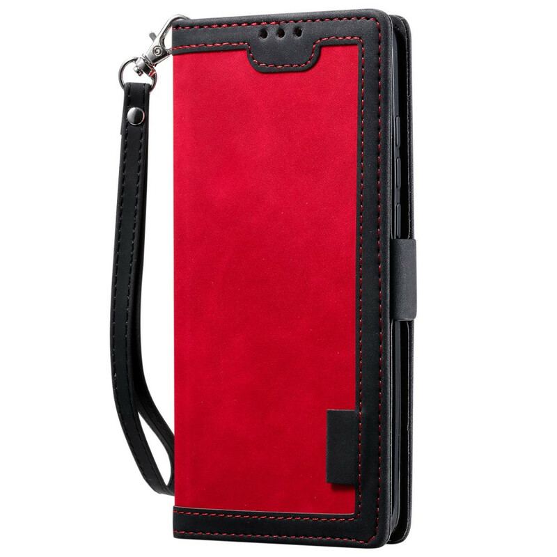Housse Xiaomi Mi 10 / 10 Pro Simili Cuir Bicolore Contours Renforcés