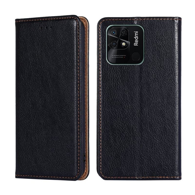 Flip Cover Xiaomi Redmi 10C Simili Cuir Coutures
