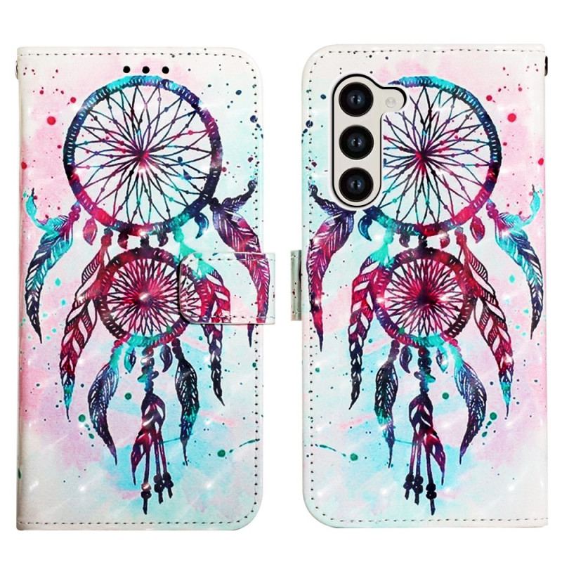 Housse Samsung Galaxy S24 5G Attrape Rêves Aquarelle Rouge