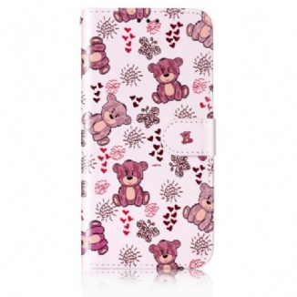 Housse Samsung Galaxy S24 5G Petits Oursons à Lanière