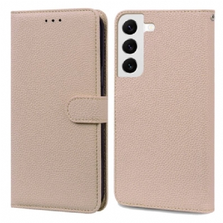 Housse Samsung Galaxy S24 5G Simili Cuir Litchi à Lanière
