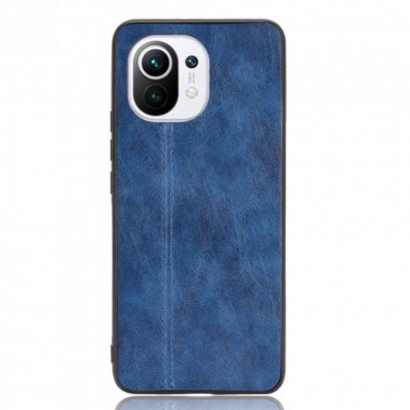 Coque Xiaomi Mi 11 Effet Cuir Couture